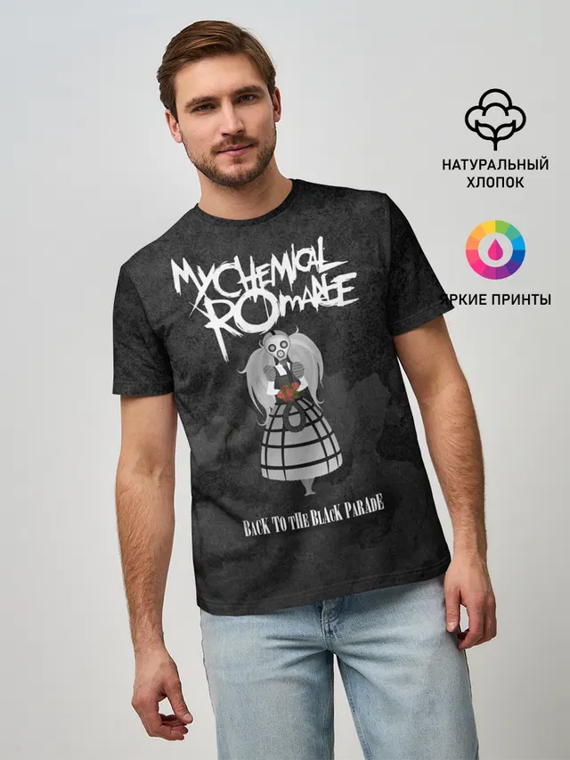 Мужская базовая футболка с принтом «My Chemical Romance»
