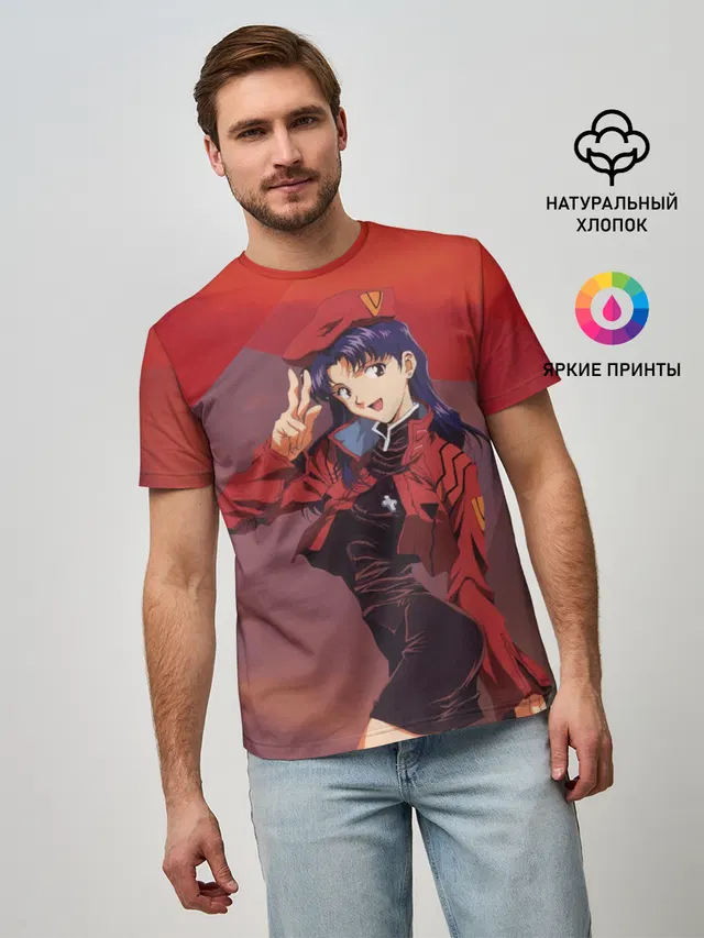 Misato Katsuragi на красном