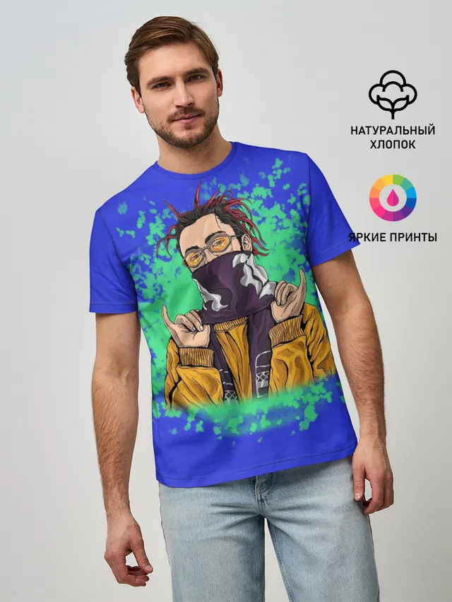 Мужская базовая футболка с принтом «GONE.Fludd — GONE.Fludd 3D»