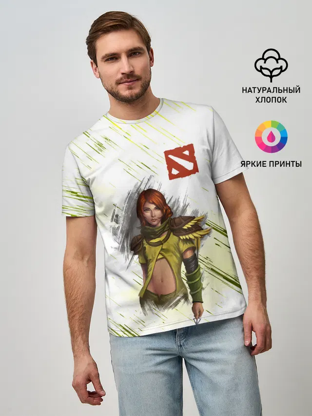 Мужская базовая футболка с принтом «Windranger»