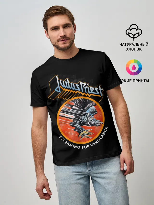 Мужская базовая футболка с принтом «The Metal Bird»
