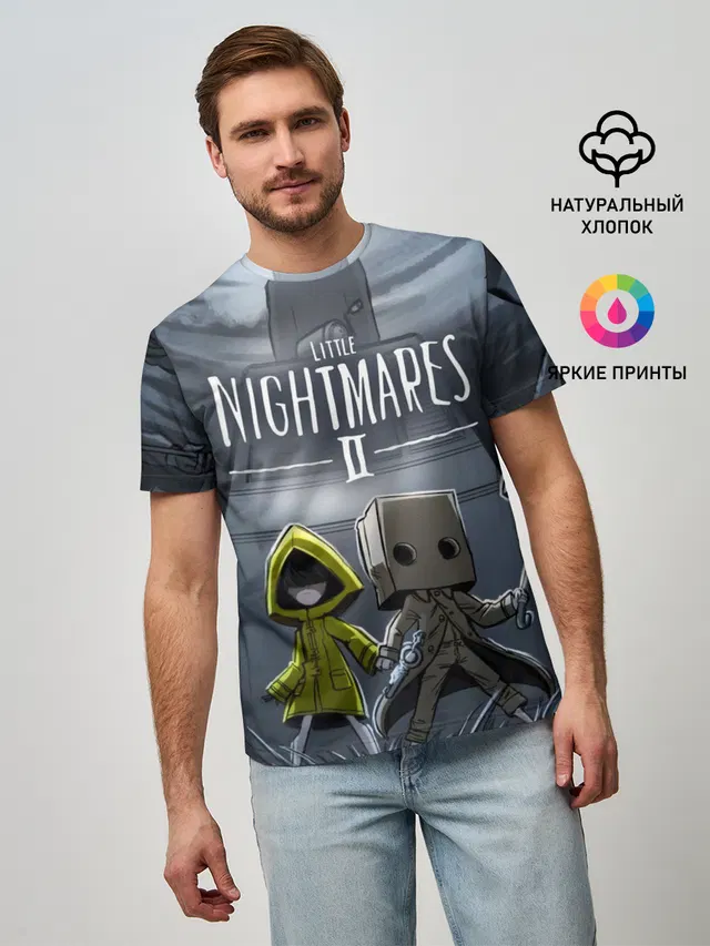 Мужская базовая футболка с принтом «Little Nightmares — LITTLE NIGHTMARES 2»