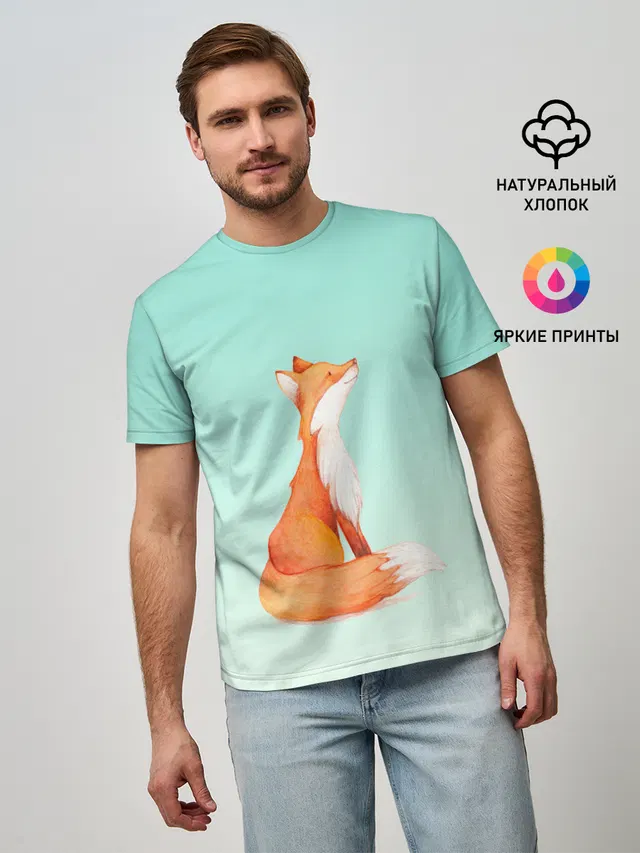 нарисованный лисенок