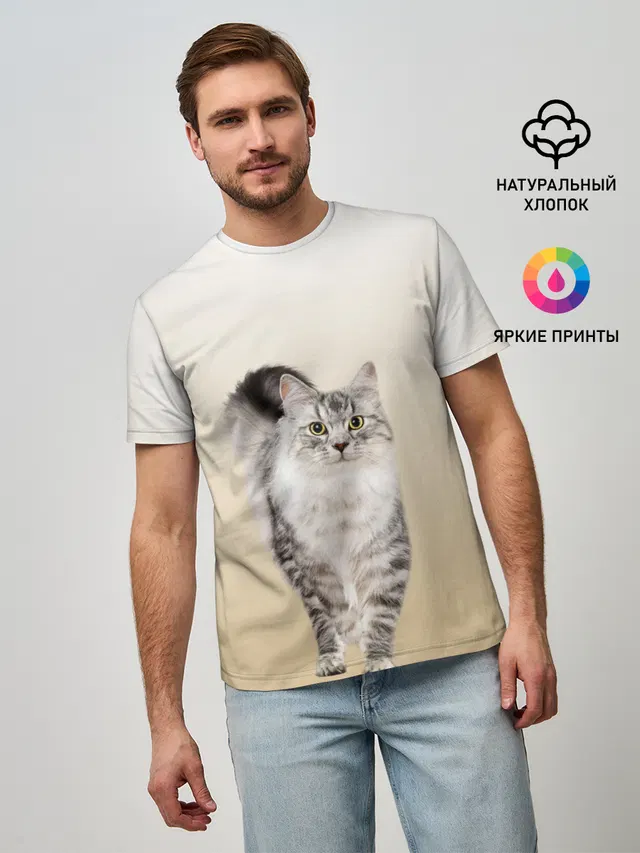 Пушистый котик реалистичный