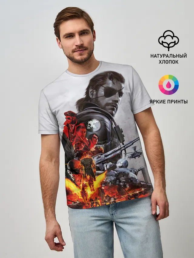 Мужская базовая футболка с принтом «Diamond Dogs»