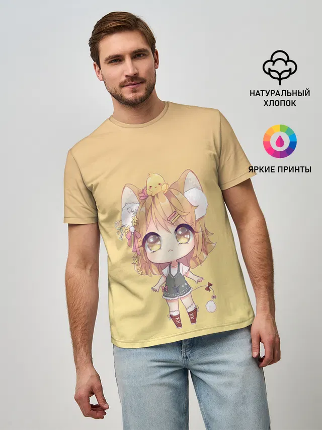малышка чиби и цыпленок