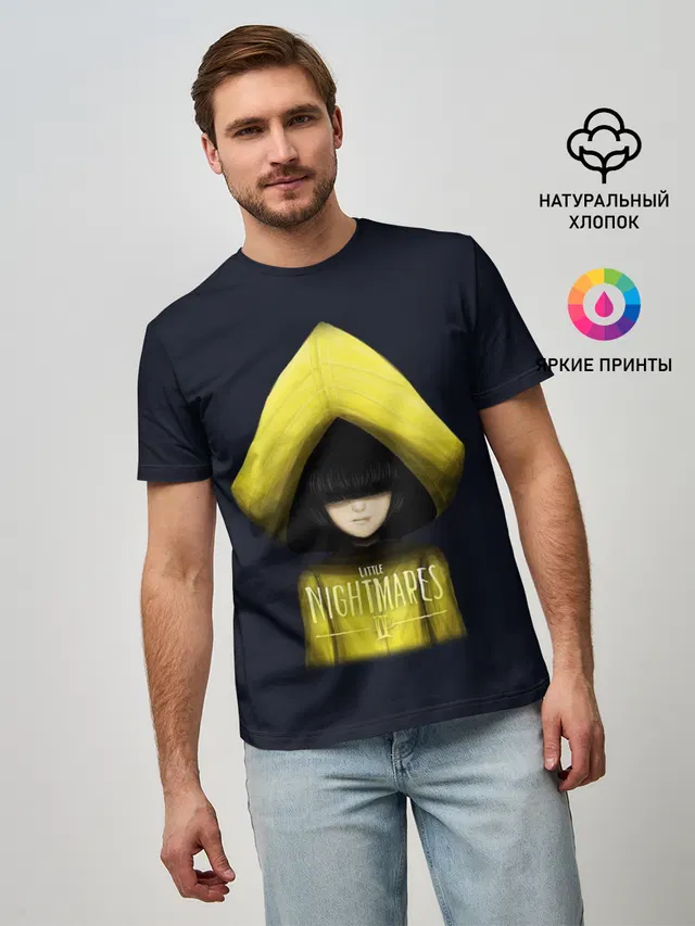 Мужская базовая футболка с принтом «Little Nightmares — Little Nightmares 2»