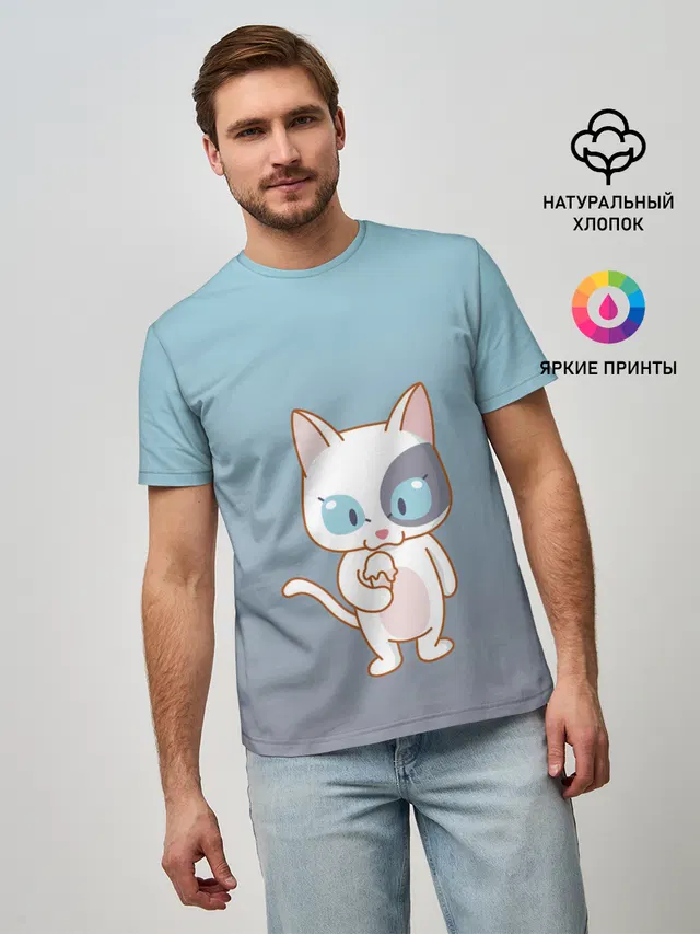 кот с мороженкой