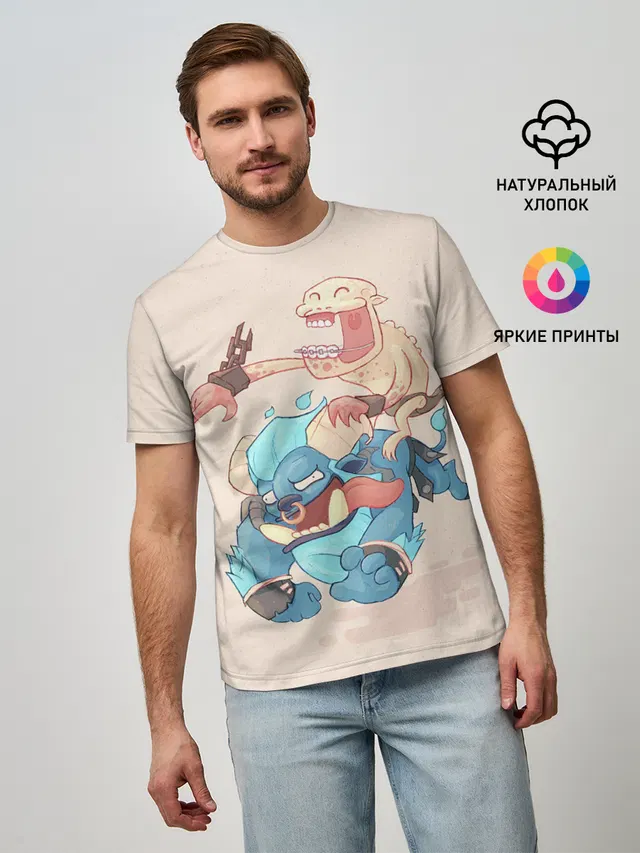 Мужская базовая футболка с принтом «Dota2 — Мы уже выехали»