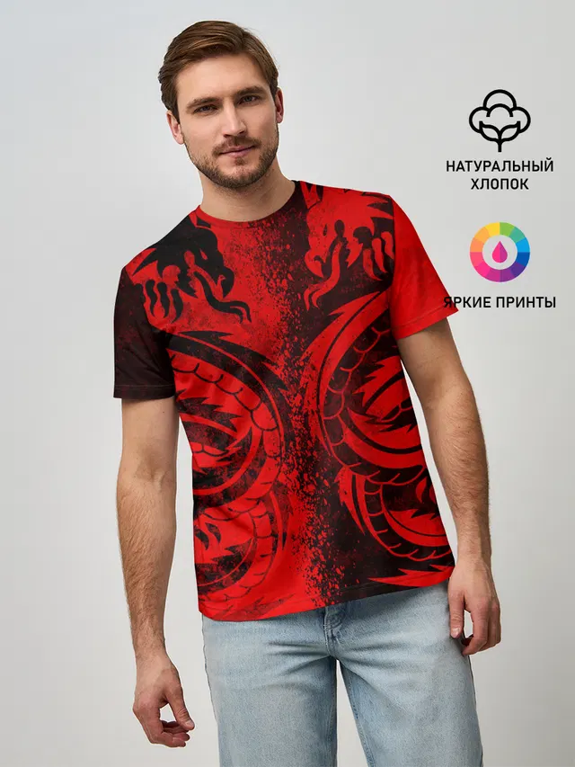 BLACK RED DRAGONS TATOO