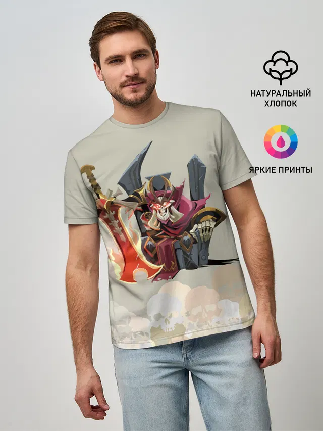 Мужская базовая футболка с принтом «Король Dota 2 — Король»
