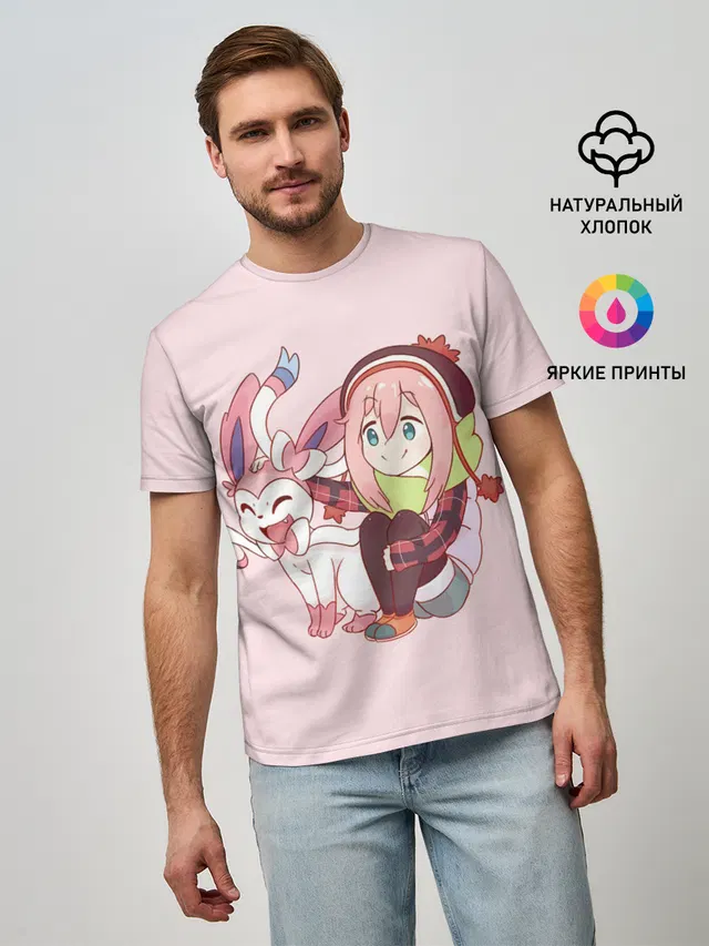 Мужская базовая футболка с принтом «Nadeshiko»