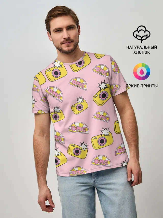 Мужская базовая футболка с принтом «Другие — Фотики — OMG»