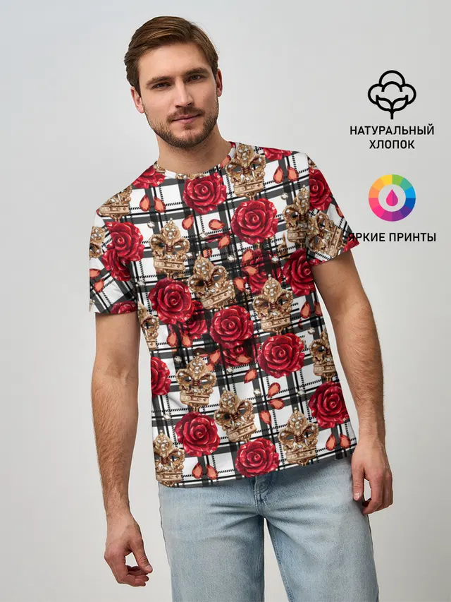 Розы в клеточку