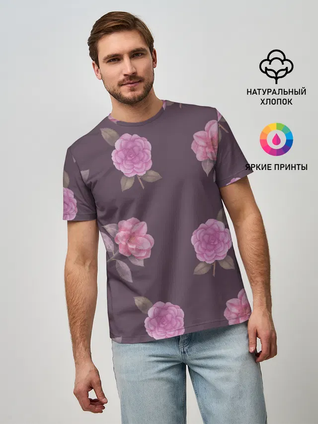 Камелии на вишневом фоне