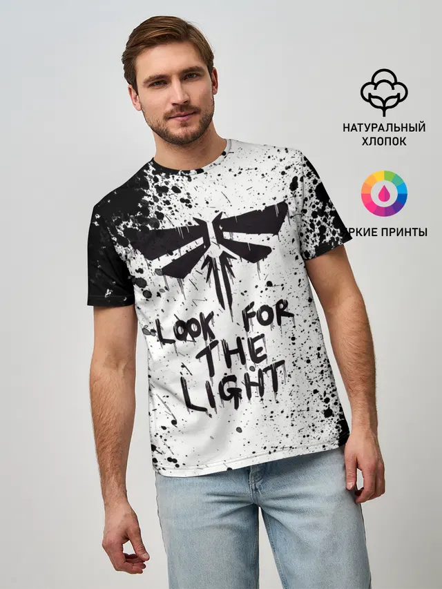 Мужская базовая футболка с принтом «Ink splatter»