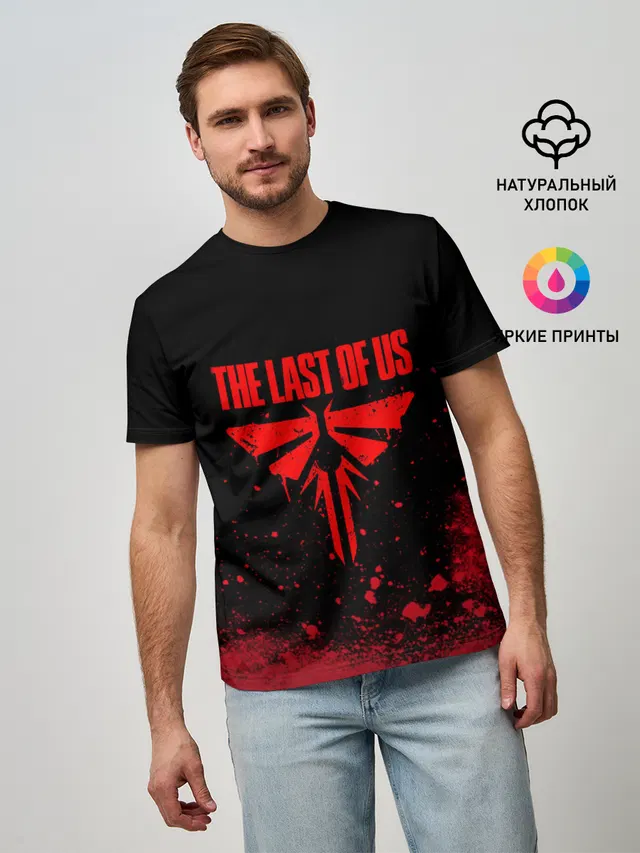 Мужская базовая футболка с принтом «Firefly emblem — The Last of Us: Part 2»