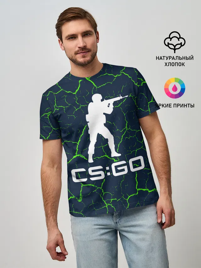 Мужская базовая футболка с принтом «Counter-Strike — CS GO»