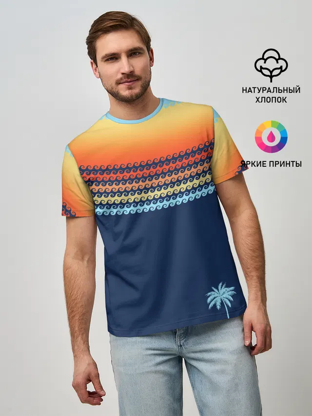 Летние волны и пальма