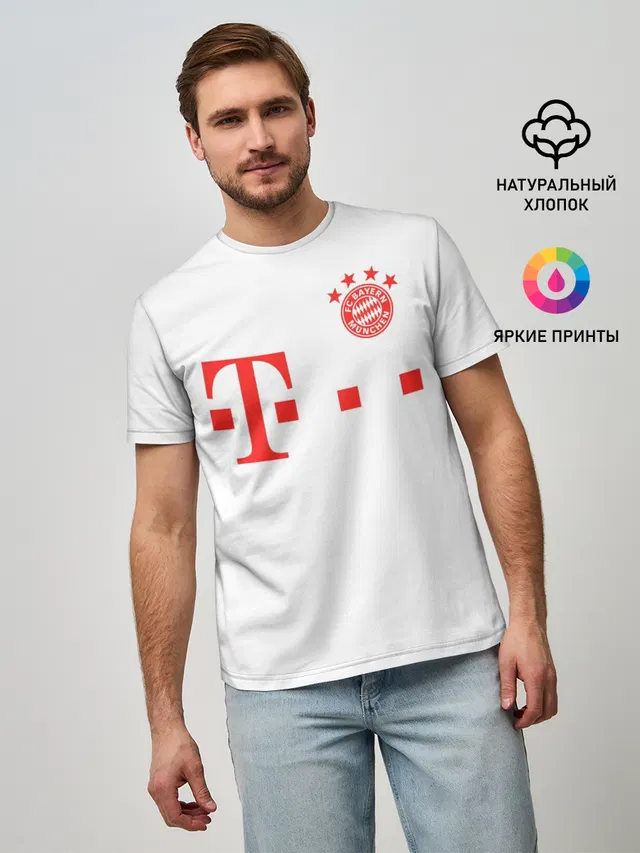 Мужская базовая футболка с принтом «21 — FC Bayern M?nchen 20/21»