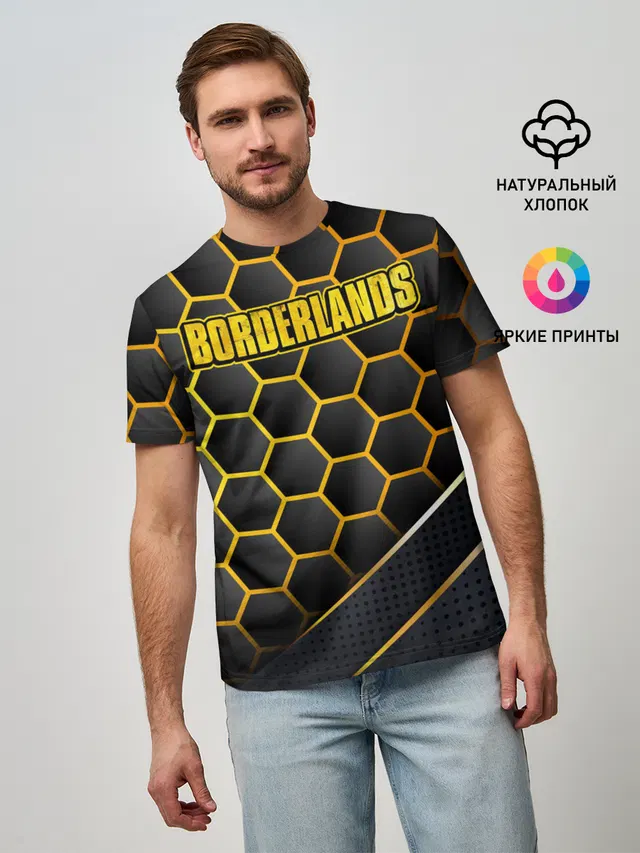 Мужская базовая футболка с принтом «Borderlands»