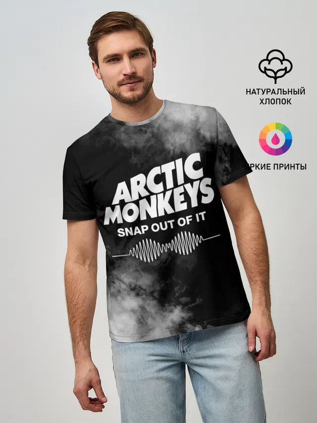 Мужская базовая футболка с принтом «Arctic Monkeys»