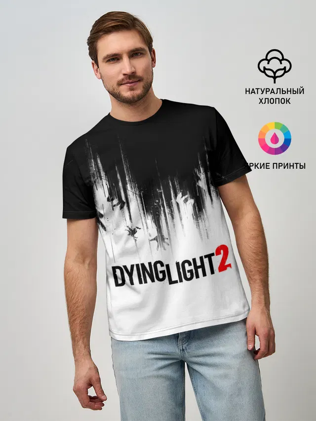 Мужская базовая футболка с принтом «Dying Light — Dying Light 2»