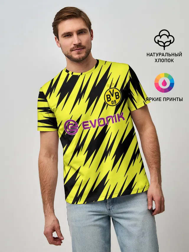 Мужская базовая футболка с принтом «Borussia 2020-2021 г. — 2020-2021 г.»