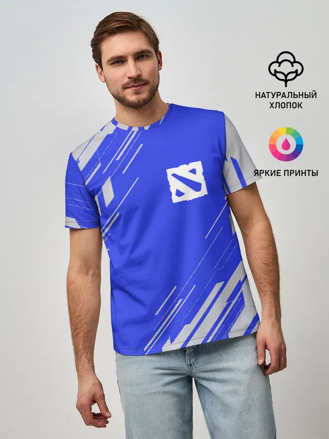 Мужская базовая футболка с принтом «bluestyle»