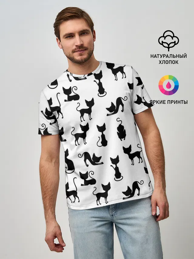 КОШКИ БЕЛОЕ НА ЧЕРНОМ