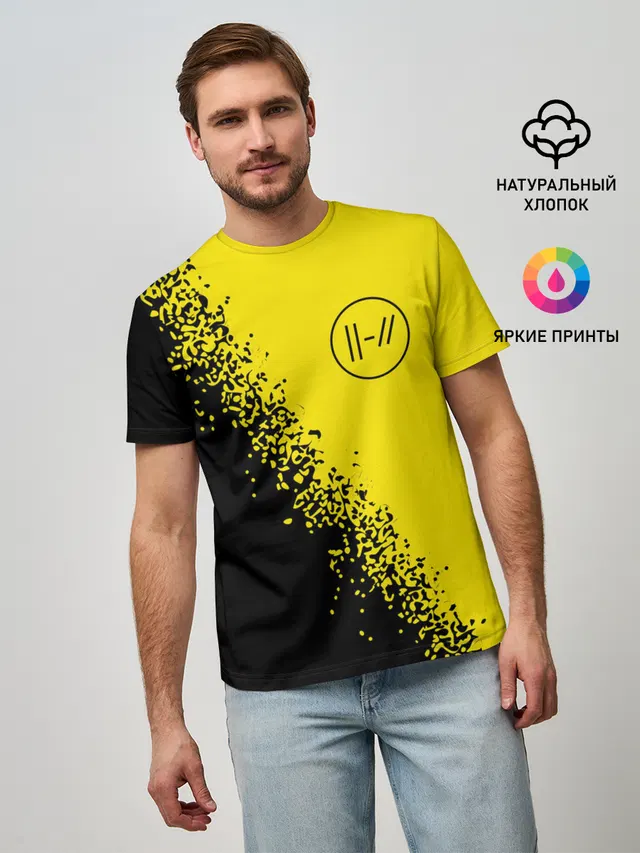 Мужская базовая футболка с принтом «Twenty One Pilots — 21 PILOTS»