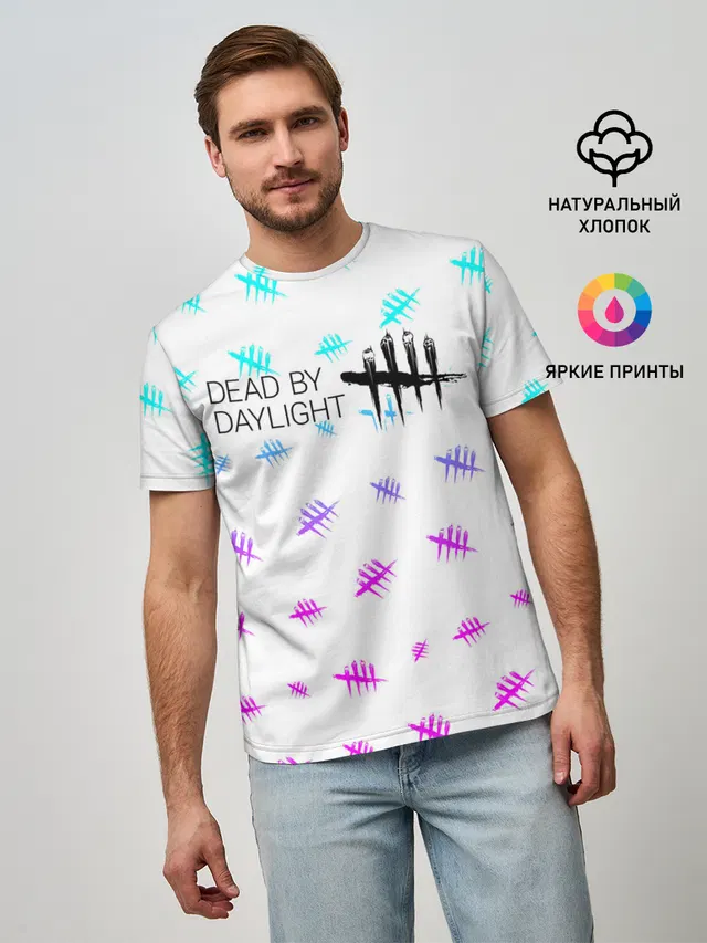 Мужская базовая футболка с принтом «Tally mark logo»