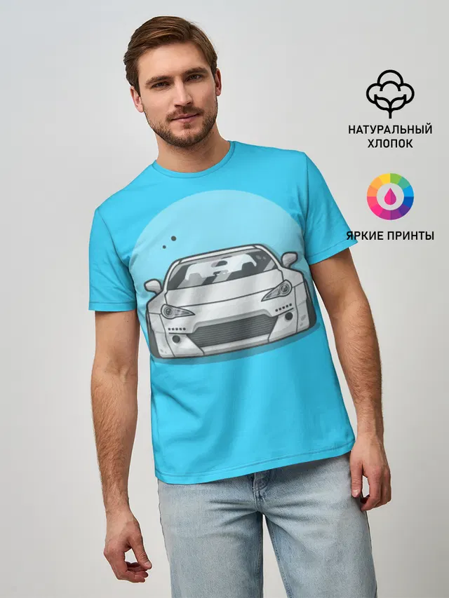 Мужская базовая футболка с принтом «Тойота — GT86»