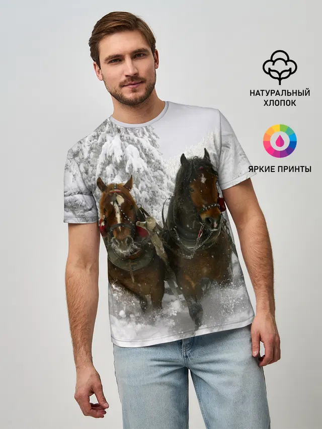Лошади и снег