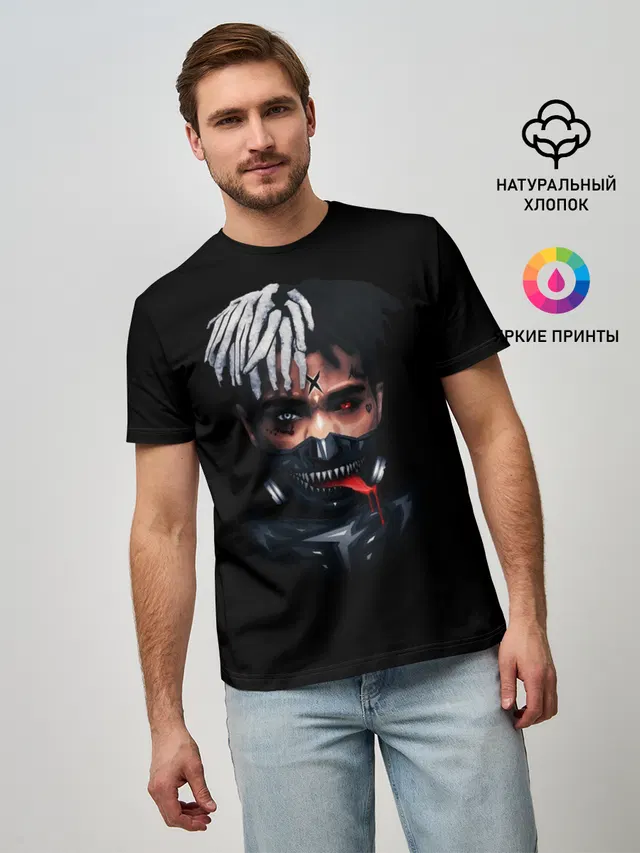 Мужская базовая футболка с принтом «XXXtentacion»