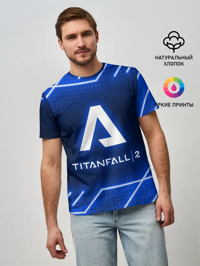 Мужская базовая футболка с принтом «Titanfall — TITANFALL 2»
