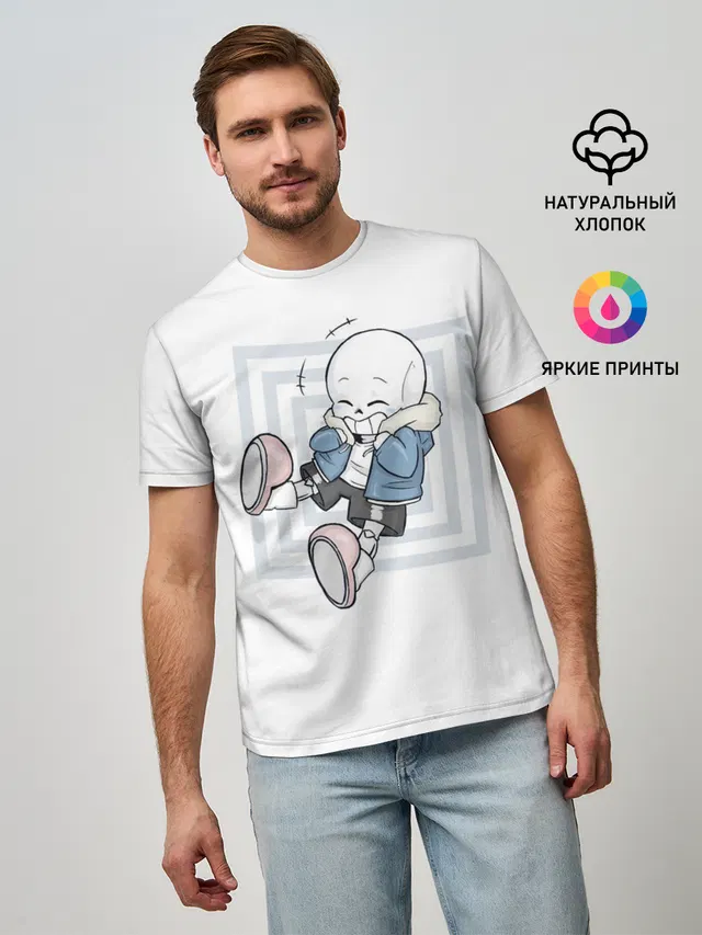 Мужская базовая футболка с принтом «Undertale»