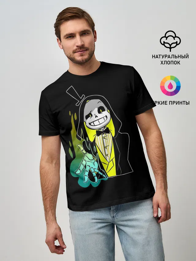 Мужская базовая футболка с принтом «Bill Cipher»
