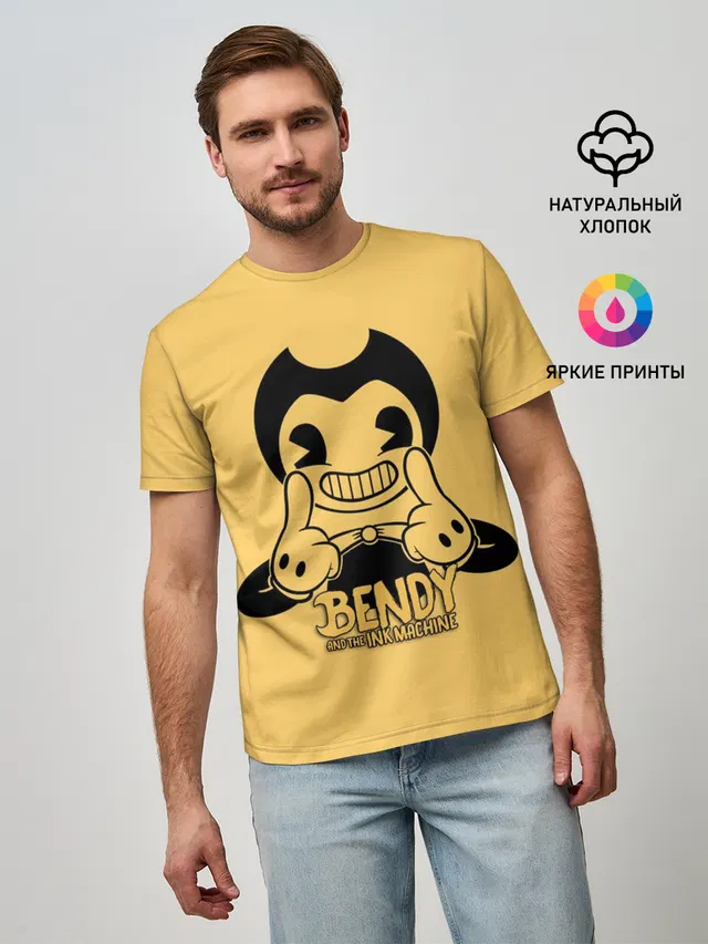 Мужская базовая футболка с принтом «Vintage cartoon style»