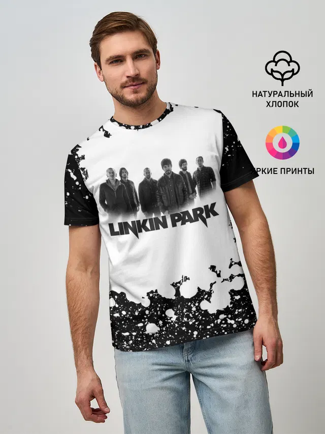 Мужская базовая футболка с принтом «Music band»