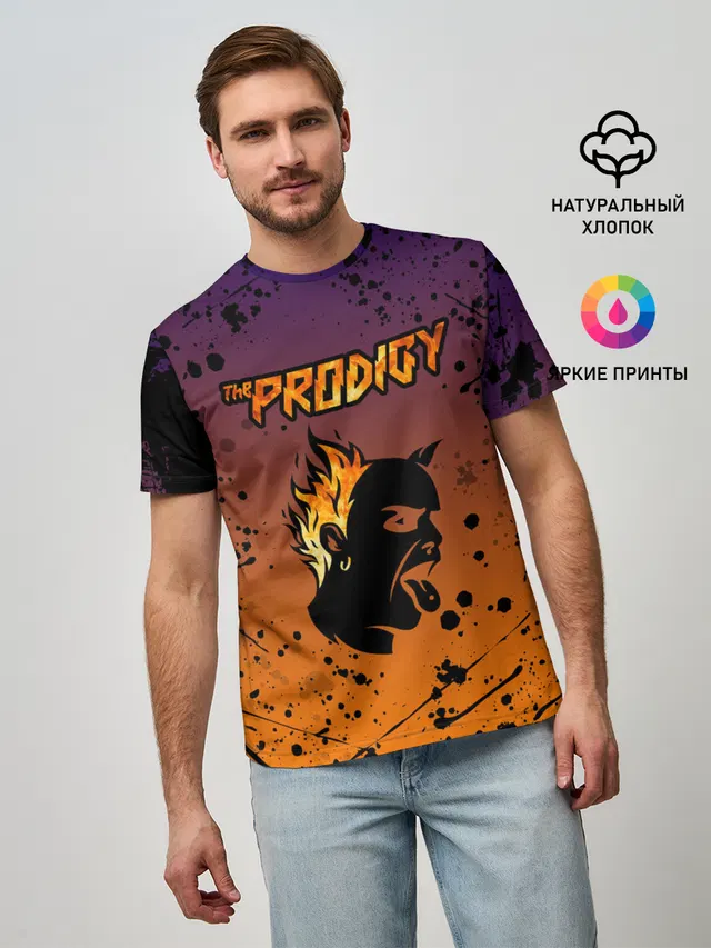 Мужская базовая футболка с принтом «Prodigy — THE PRODIGY — ПРОДИДЖИ»