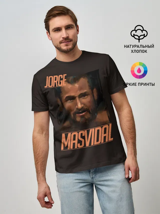 Мужская базовая футболка с принтом «MMA — Jorge Masvidal»