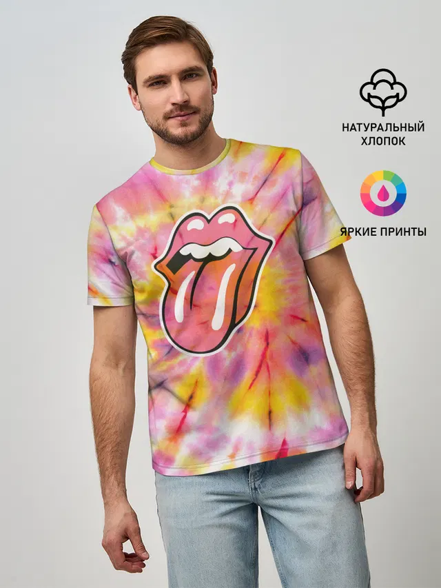 Rolling Stones tie-dye