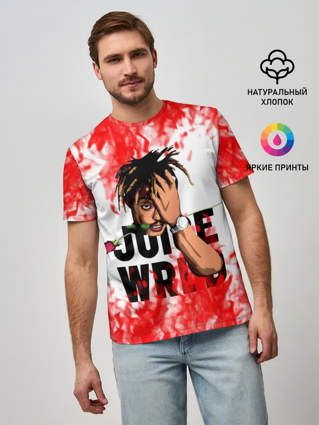 Мужская базовая футболка с принтом «Eminem — Juice WRLD.»