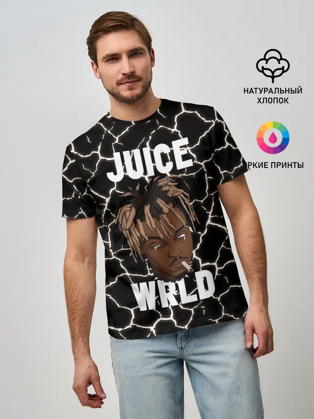 Мужская базовая футболка с принтом «Eminem — Juice WRLD.»