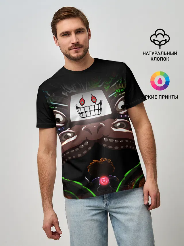 Мужская базовая футболка с принтом «Omega Flowey»
