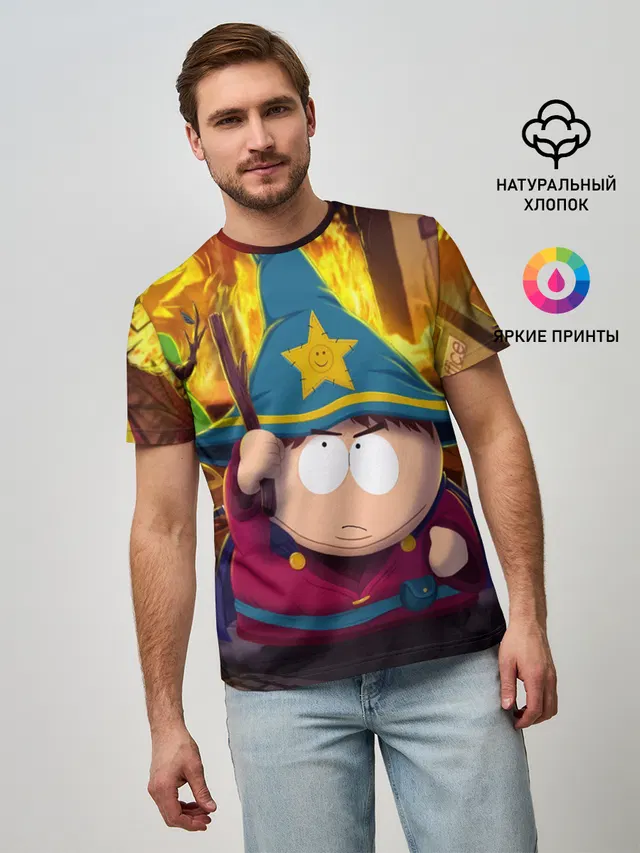 Мужская базовая футболка с принтом «Разное — ЮЖНЫЙ ПАРК — SOUTH PARK»