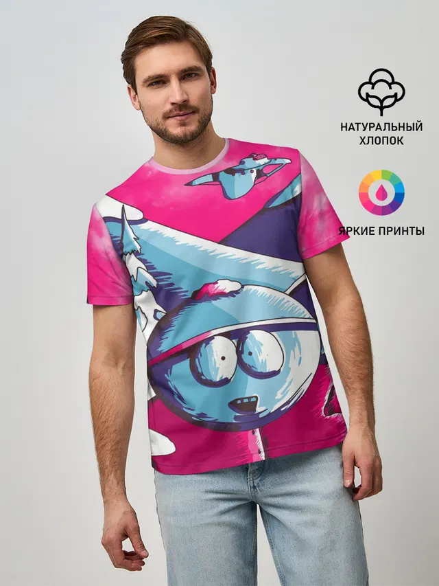 Мужская базовая футболка с принтом «Cartman»