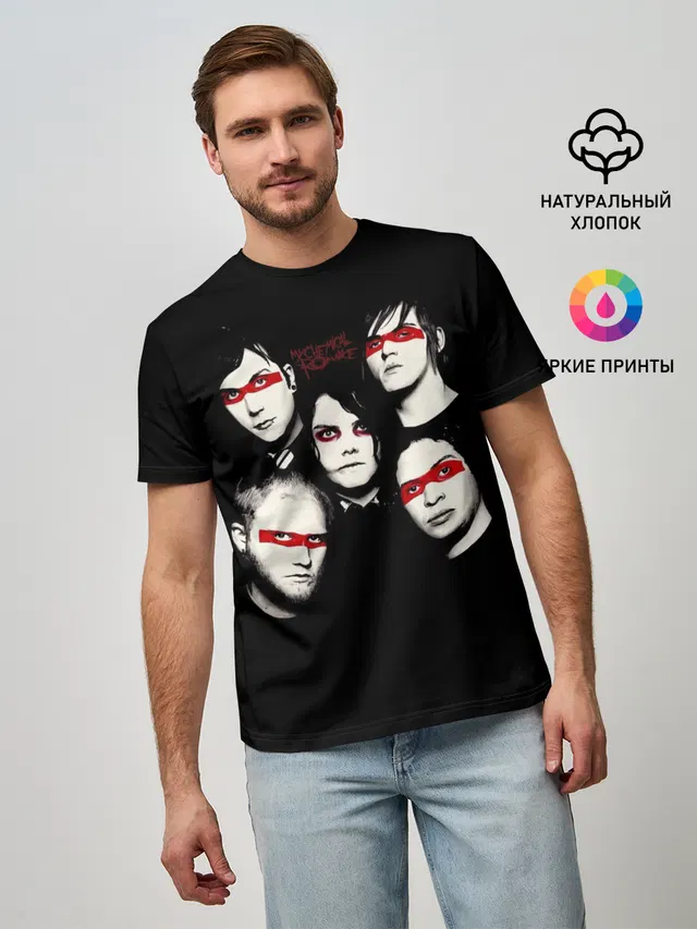 Мужская базовая футболка с принтом «My Chemical Romance»