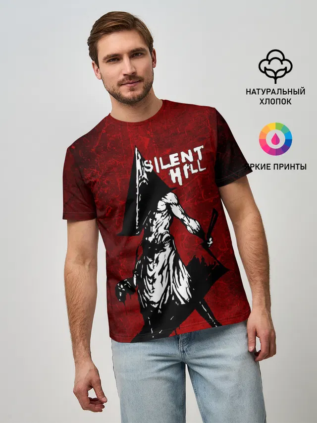 Мужская базовая футболка с принтом «Разные игры — SILENT HILL»